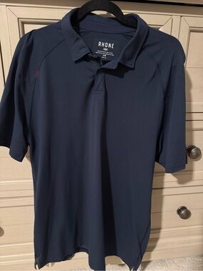 RHONE Men's Navy Polo Performance Shirt